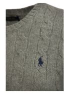 Ralph Lauren Cable Wool Crewneck Jumper Ralph Lauren Cable Wool Crewneck Jumper - Grey Melange