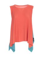 Pleats Please Issey Miyake Misk Knit Sleeveless Sweater Pleats Please Issey Miyake Misk Knit Sleeveless Sweater - Orange Blue