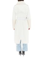 Mr & Mrs Italy Cotton Trench Coat With Leather And Shearling Inserts Mr & Mrs Italy Cotton Trench Coat With Leather And Shearling Inserts - OFF WHITE SAIL WHITE (White)