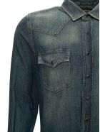 Saint Laurent Western Shirt In Denim Saint Laurent Western Shirt In Denim - Light blue