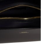 A.P.C. Half-moon Mini Leather Shoulder Bag A.P.C. Half-moon Mini Leather Shoulder Bag - BLUE