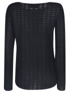 Striped Lace Top Emporio Armani Striped Lace Top - Nero
