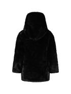 Save the Duck Black Faux Fur For Girl With Iconic Logo Save the Duck Black Faux Fur For Girl With Iconic Logo - Black
