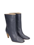 GIA COUTURE Atena 80 High Heels Ankle Boots In Grey Leather GIA COUTURE Atena 80 High Heels Ankle Boots In Grey Leather - grey