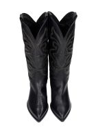 Elena Iachi Texan Boots In Black Leather Elena Iachi Texan Boots In Black Leather - black