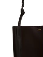 Jil Sander Tangle Crossbody Bag In Brown Leather With Logo Jil Sander Tangle Crossbody Bag In Brown Leather With Logo - Brown