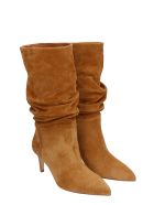 Paris Texas High Heels Ankle Boots In Leather Color Suede Paris Texas High Heels Ankle Boots In Leather Color Suede - leather color