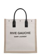 Saint Laurent Rive Gauche Canvas Tote Bag Saint Laurent Rive Gauche Canvas Tote Bag - Beige