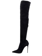 Le Silla Cuissard Eva Boots In Black Suede Le Silla Cuissard Eva Boots In Black Suede - black