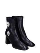 Giannico Julie High Heels Ankle Boots In Black Leather Giannico Julie High Heels Ankle Boots In Black Leather - black