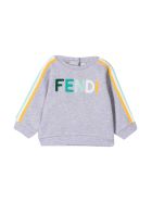 Fendi Gray Sweatshirt Fendi Gray Sweatshirt - Grigio/verde