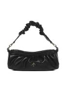 MANU Atelier Ruched Cylinder Leather Bag MANU Atelier Ruched Cylinder Leather Bag - Black