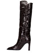Kate Cate High Heels Boots In Brown Leather Kate Cate High Heels Boots In Brown Leather - brown