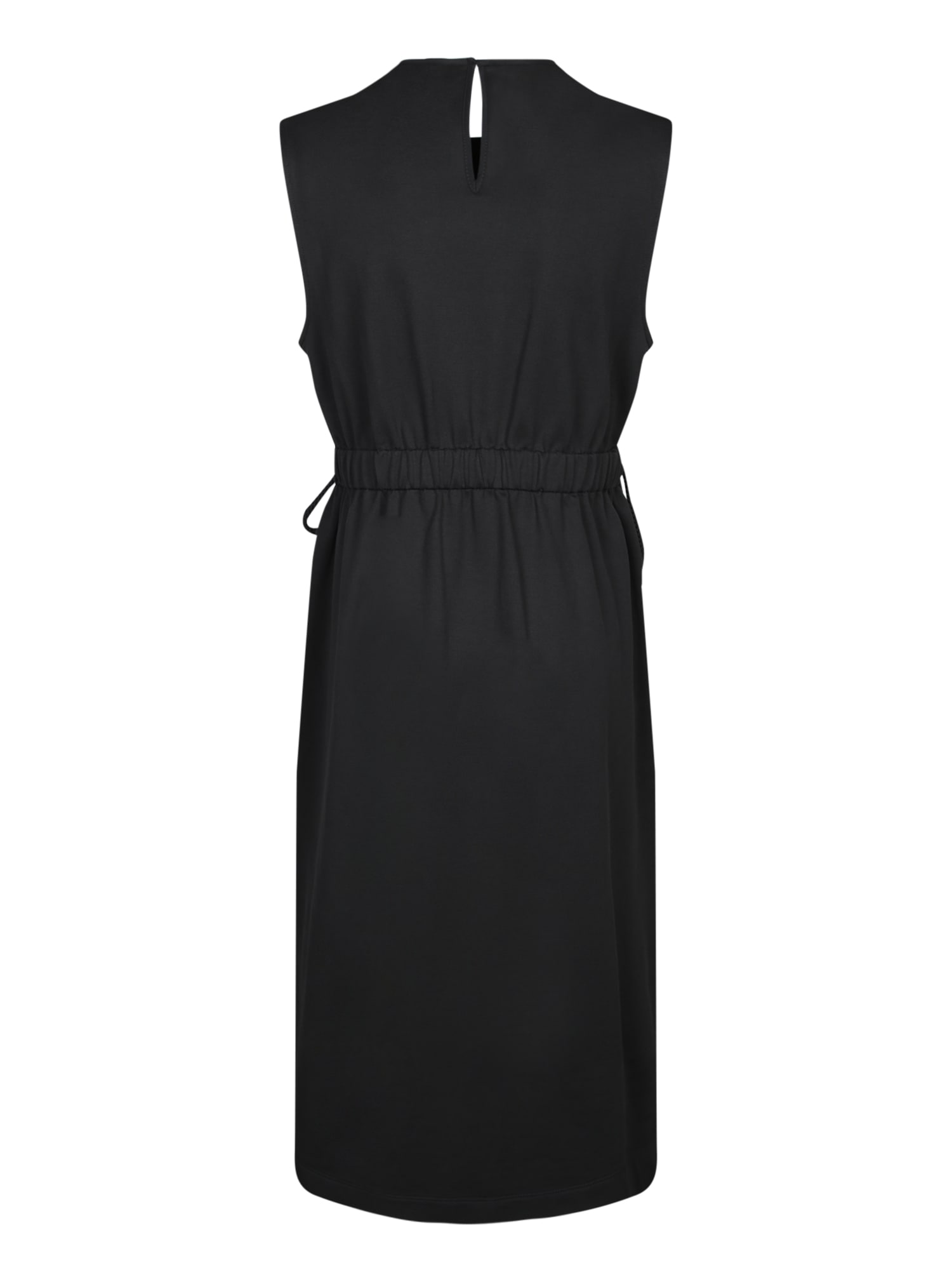 Moncler Black Nylon Jersey Midi Dress | italist