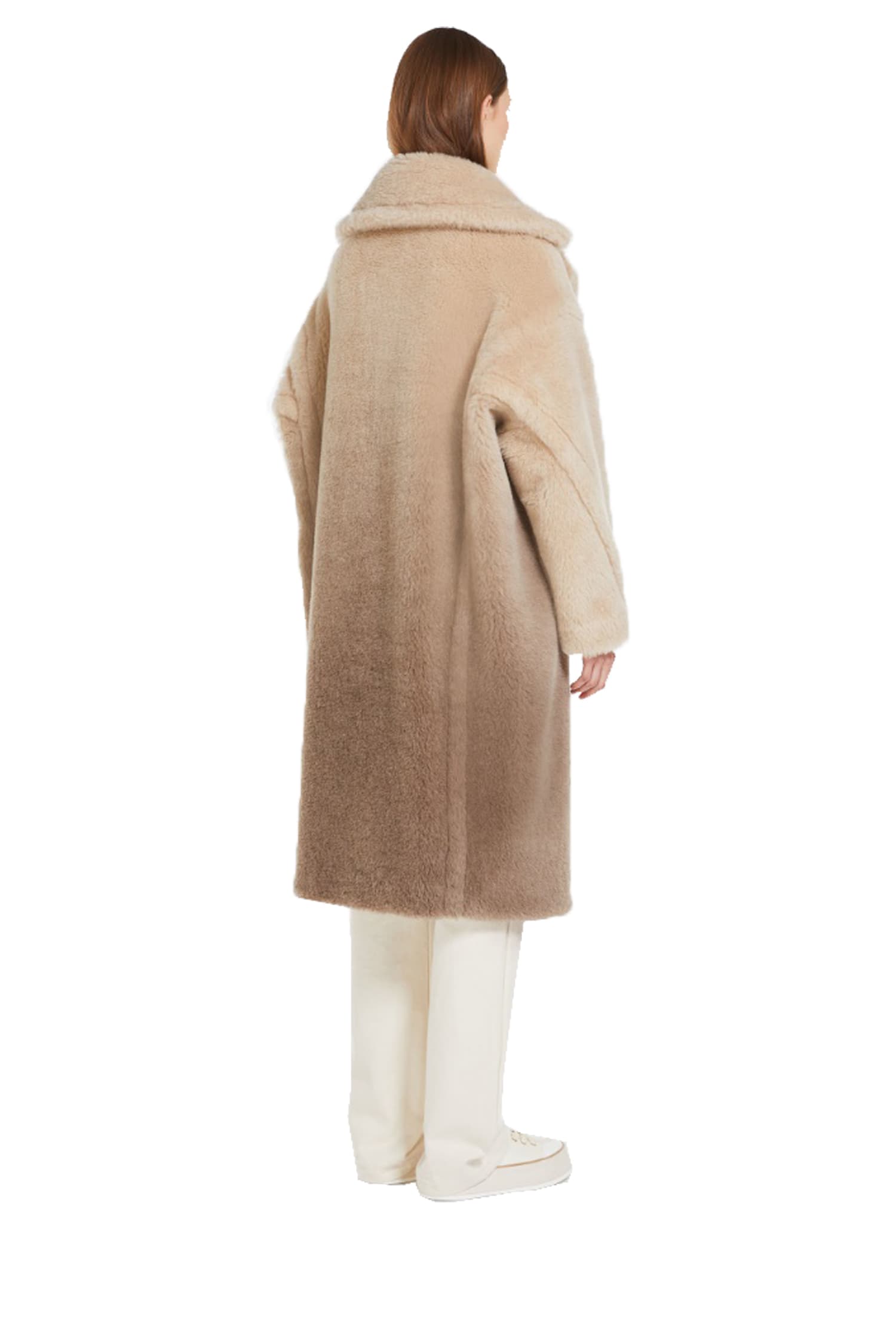 ムートン・ファーコート Max Mara Teddy Icon Coat In Beige Degrade Cat Teddy Bear Coat - Icon Coats | Max Mara