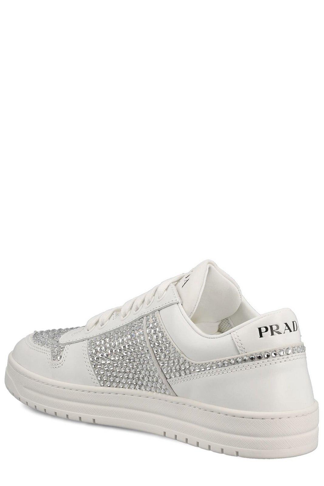 【送料&関税込】Prada Embellished Lace-up Sneakers Prada Embellished Lace-up Sneakers | italist