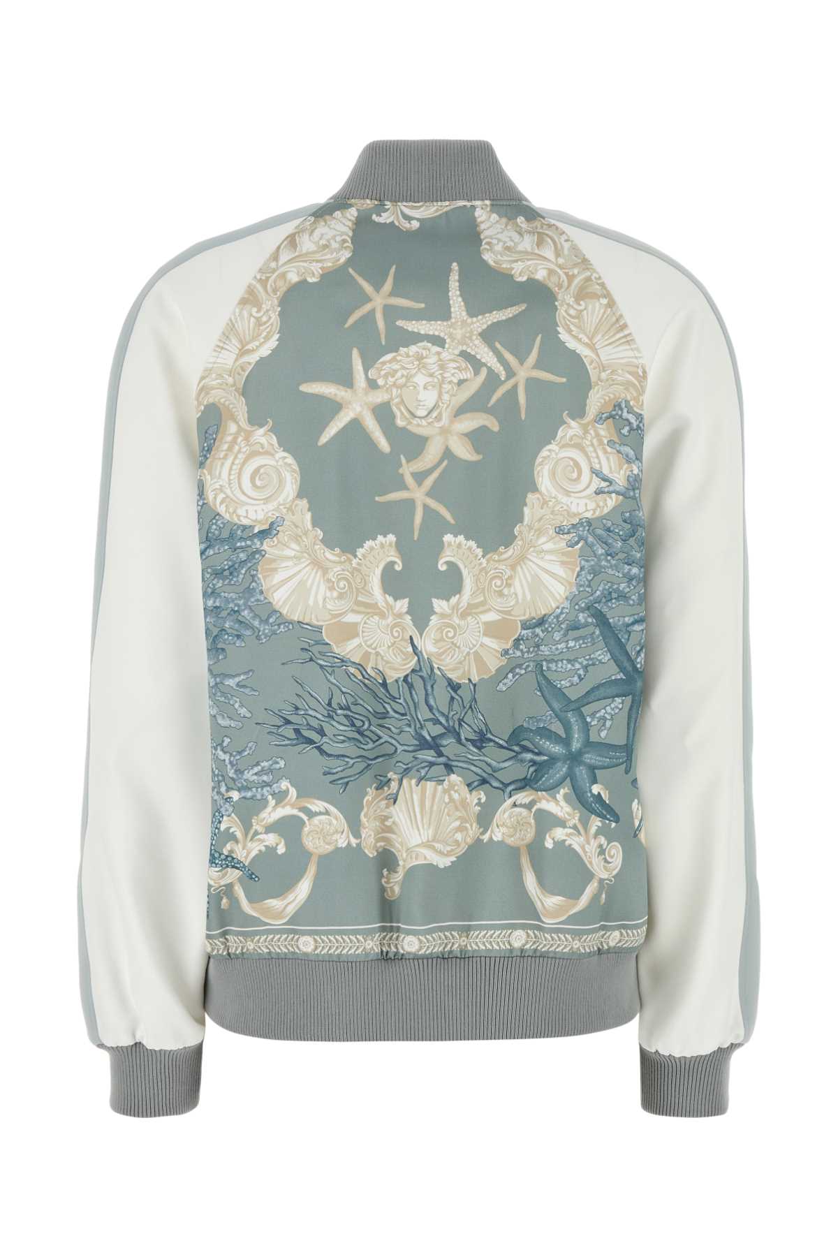 ジャケット VERSACE PRINTED SATIN VARSITY BOMBER JACKET Versace Printed Satin Varsity Bomber Jacket | italist