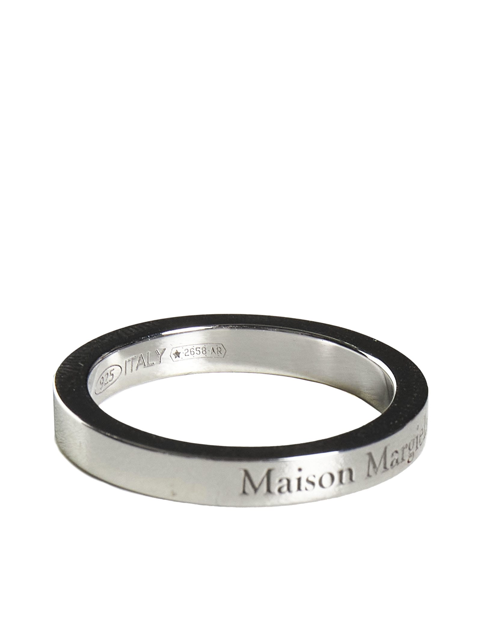 【Maison Margiela】Star embossed ring Maison Margiela Star-embossed flat-band Ring | Silver | FARFETCH