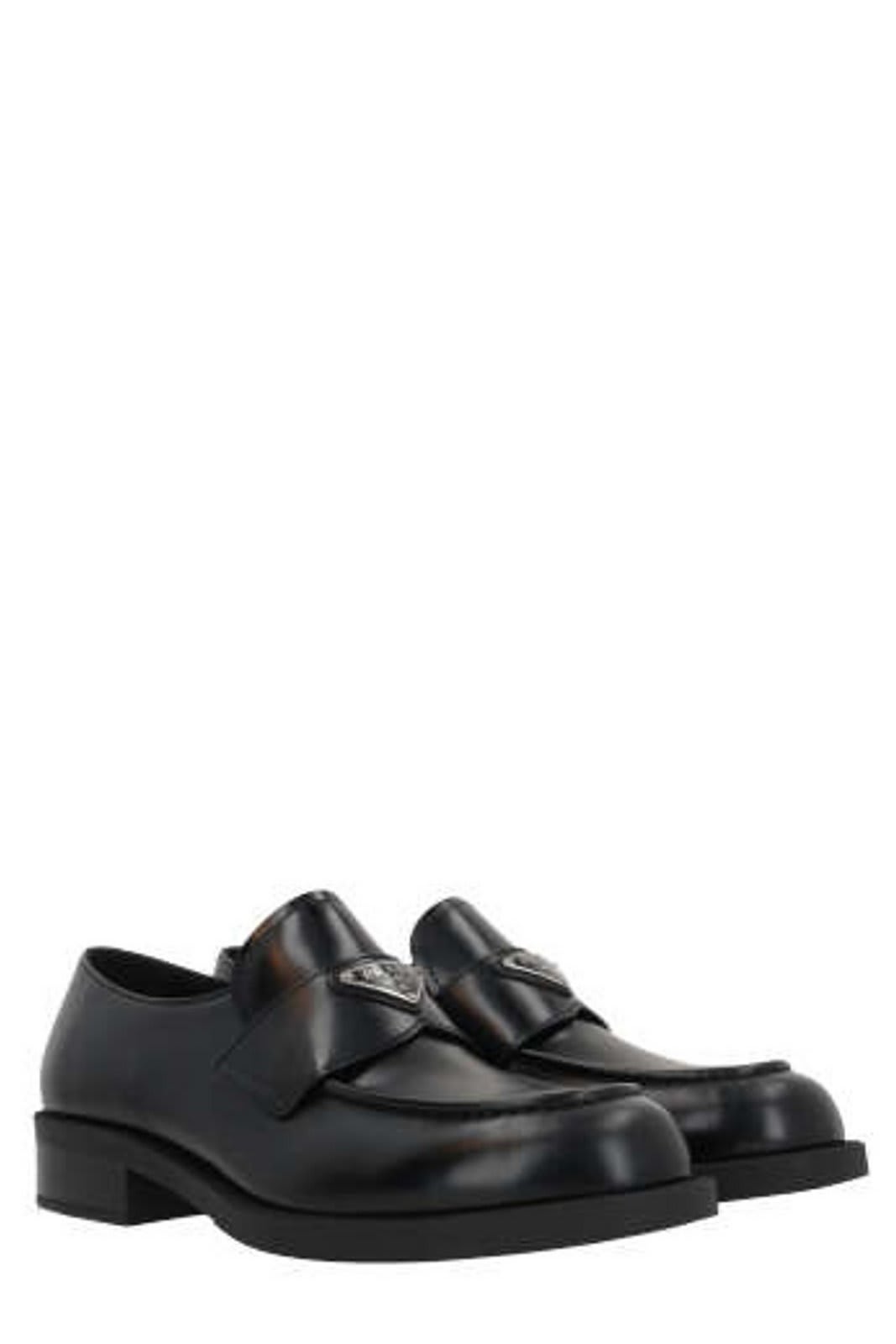 Prada Triangle-logo Slip-on Loafers | italist