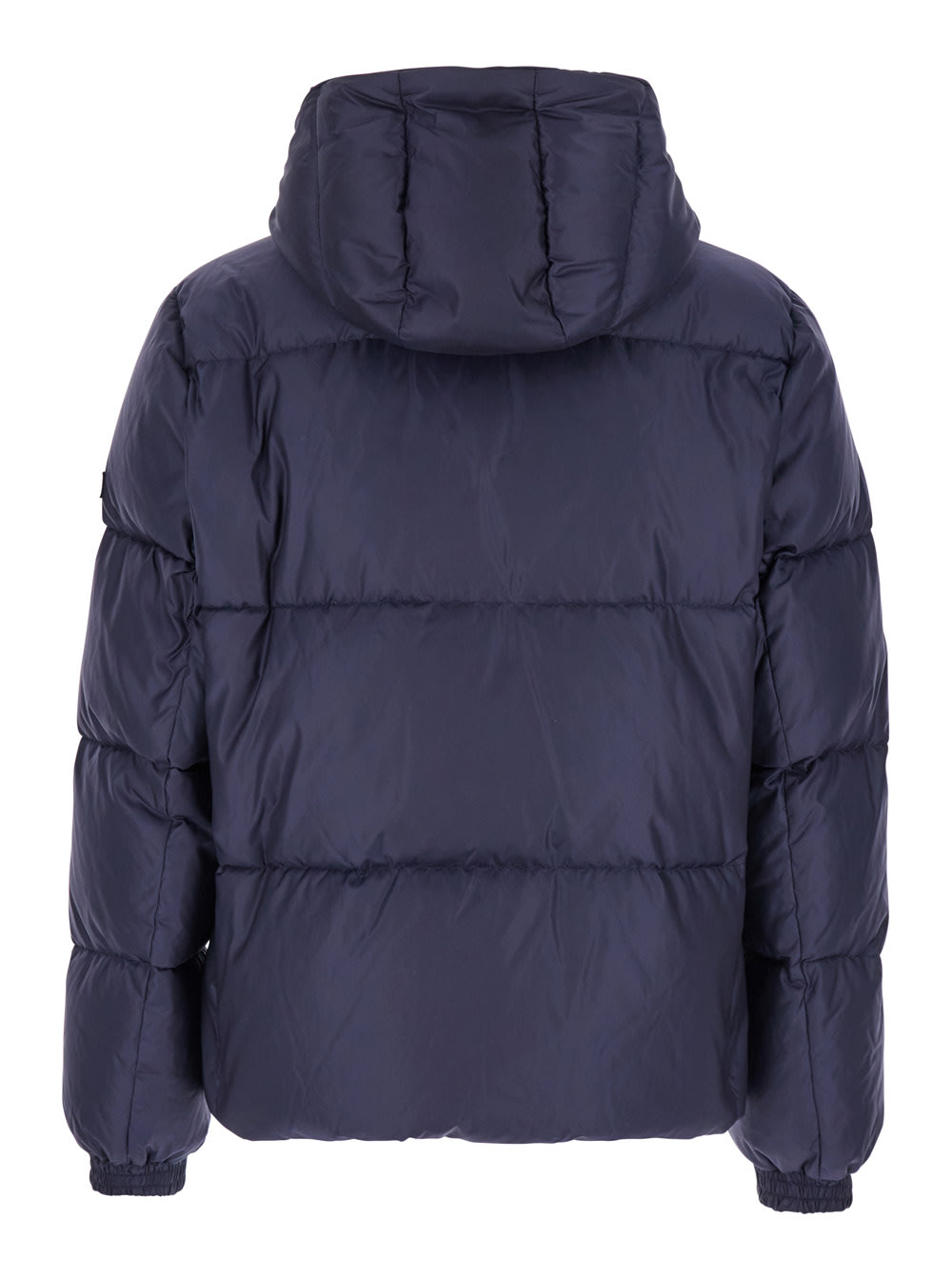 TATRAS 'grami' Blue Down Jacket With Hood And Logo Patch In