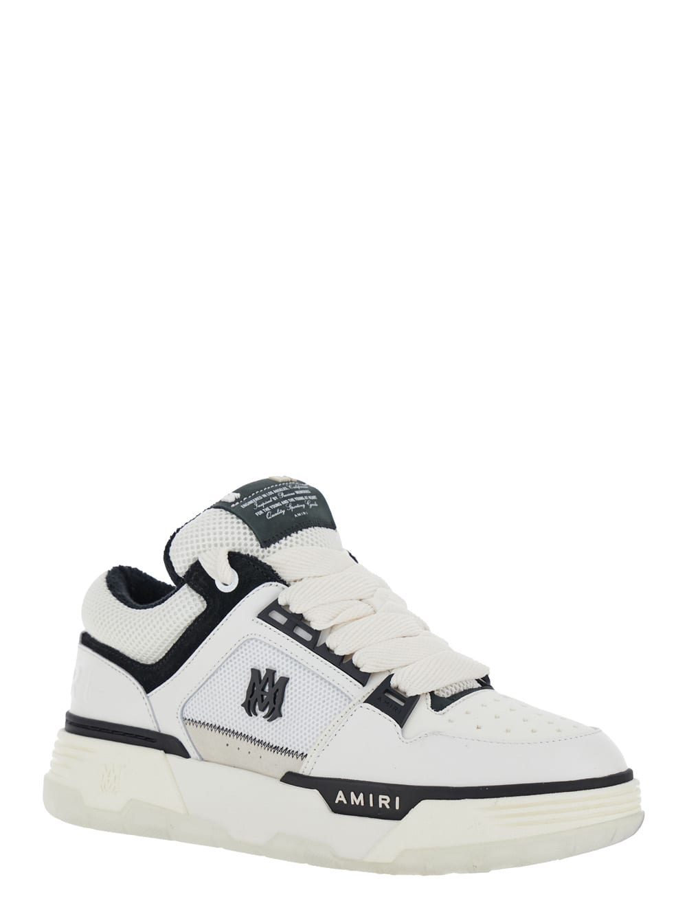 スニーカー AMIRI FW25 Amiri Sneakers White (AMFOSR1097 WHITE BLACK) AMIRI White And Black Chunky Sneakers With Logo Detail In
