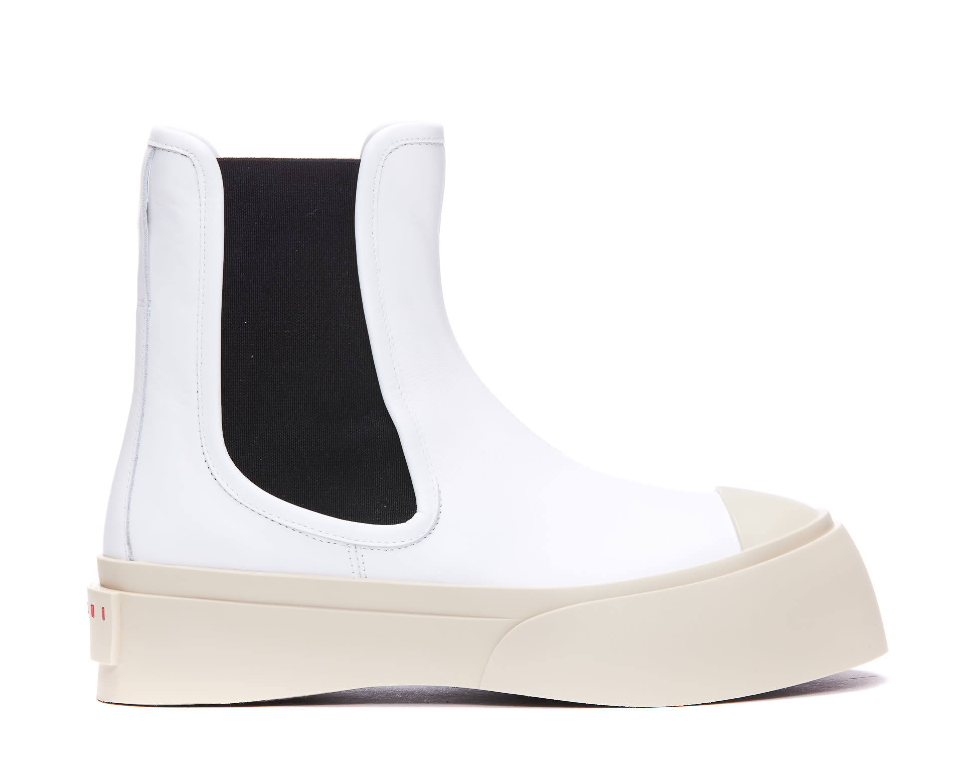 ショートブーツ・ブーティ MARNI WHITE NAPPA LEATHER PABLO ANKLE BOOTS White leather Pablo Chelsea boot | Marni