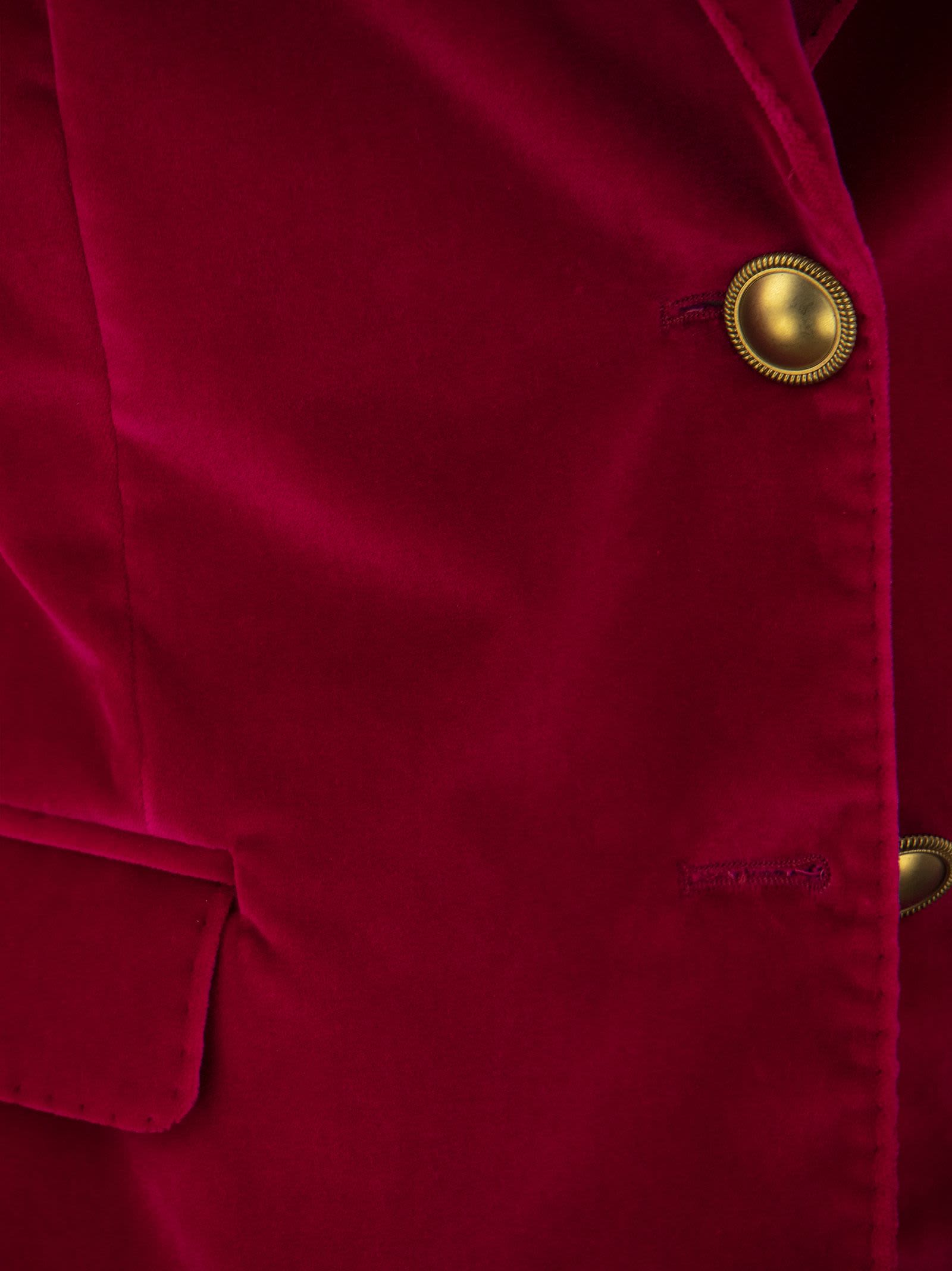 Saulina Milano Angelica - Two-button Velvet Blazer | italist