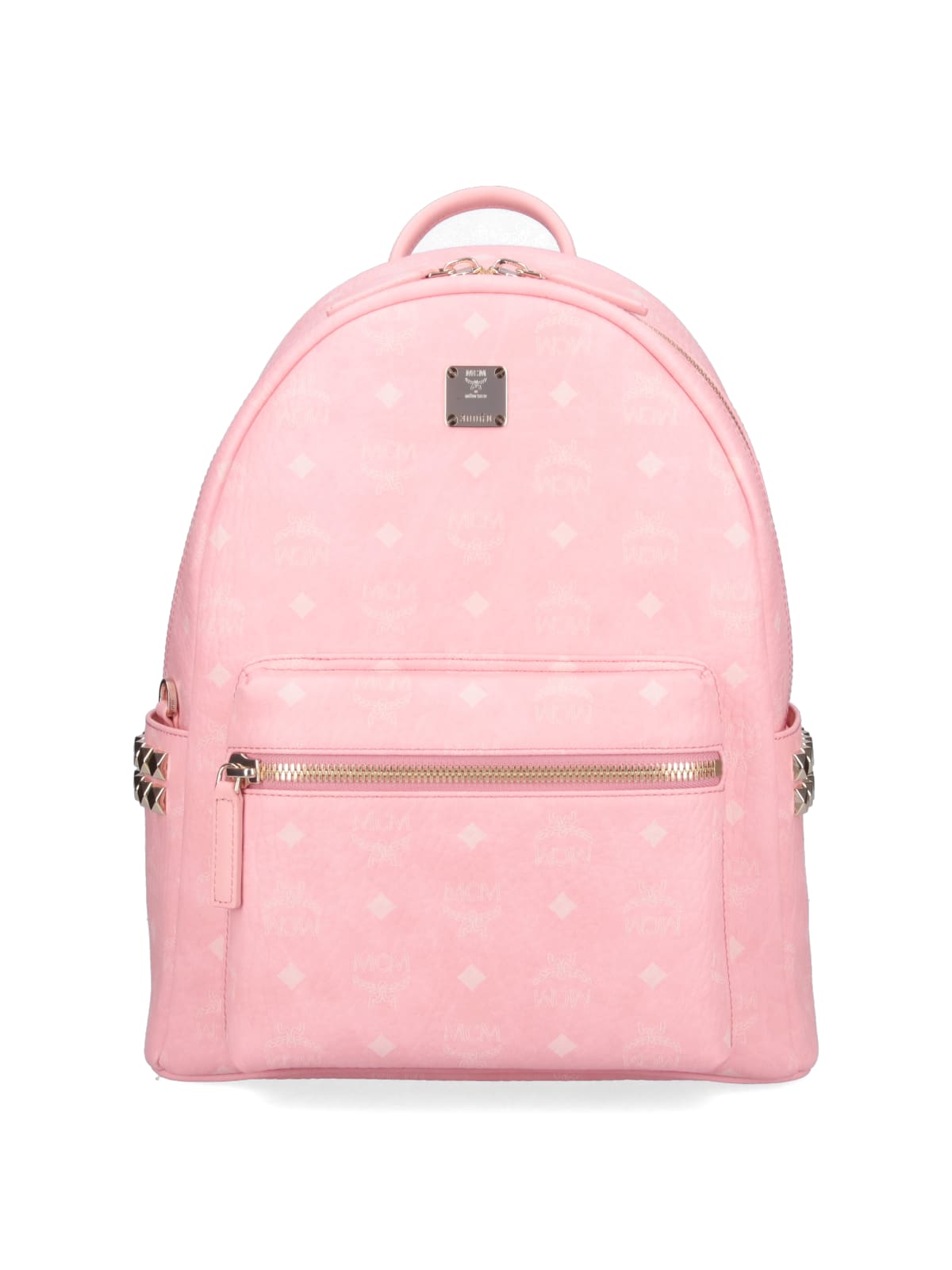 MCM Ottomar Monogrammed Leather Duffle in Pink