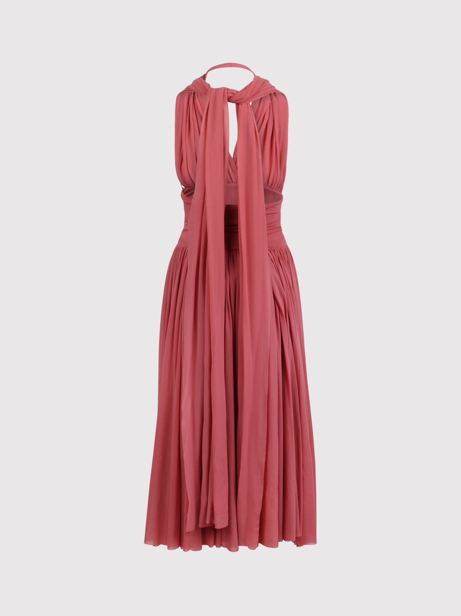Philosophy Di Lorenzo Serafini Halterneck Mesh Maxi Dress