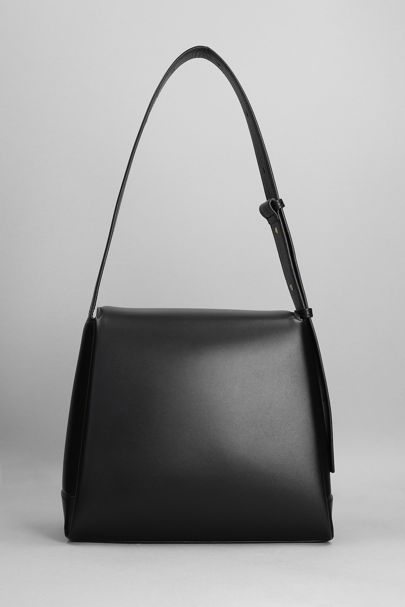 Jil Sander Victor Shoulder Sm Shoulder Bag In Black Leather