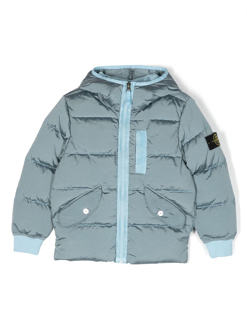 Stone Island Crinkle-Effect Down Jacket