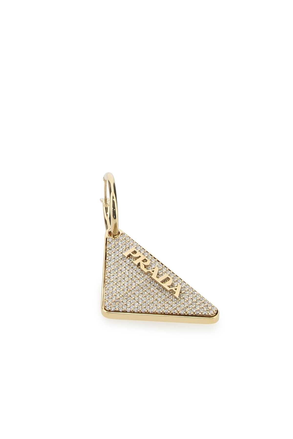 【送料&関税込】Prada Gold 925 Silver Symbole Single Right E Prada Gold 925 Silver Symbole Single Right Earring | italist