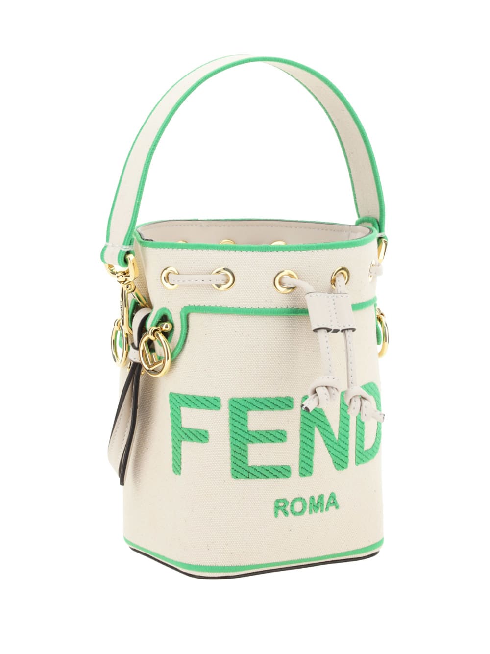 Fendi Natural/White Bucket Bag Mini Mon Tresor