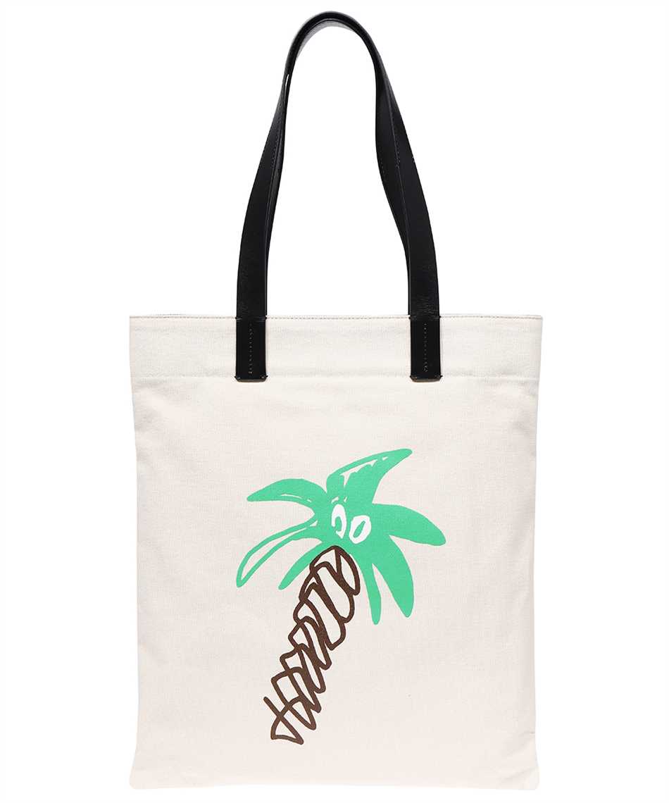 Palm Angels Cotton Canvas Shopping Bag | italist