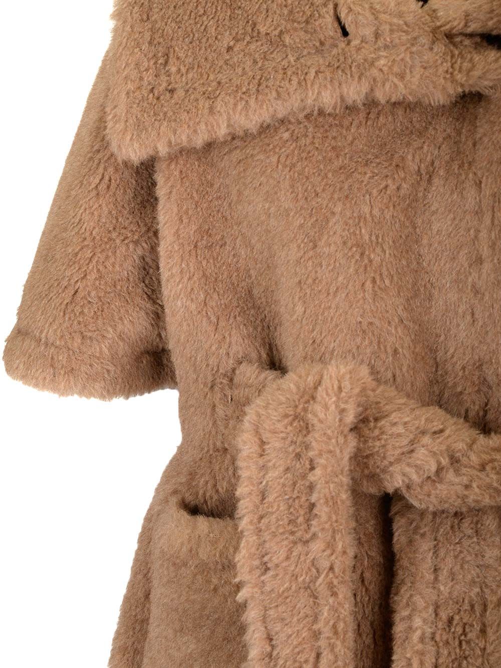 【送料&関税込】Max Mara amato Short Cape Teddy-fabric belted cape, colonial | 