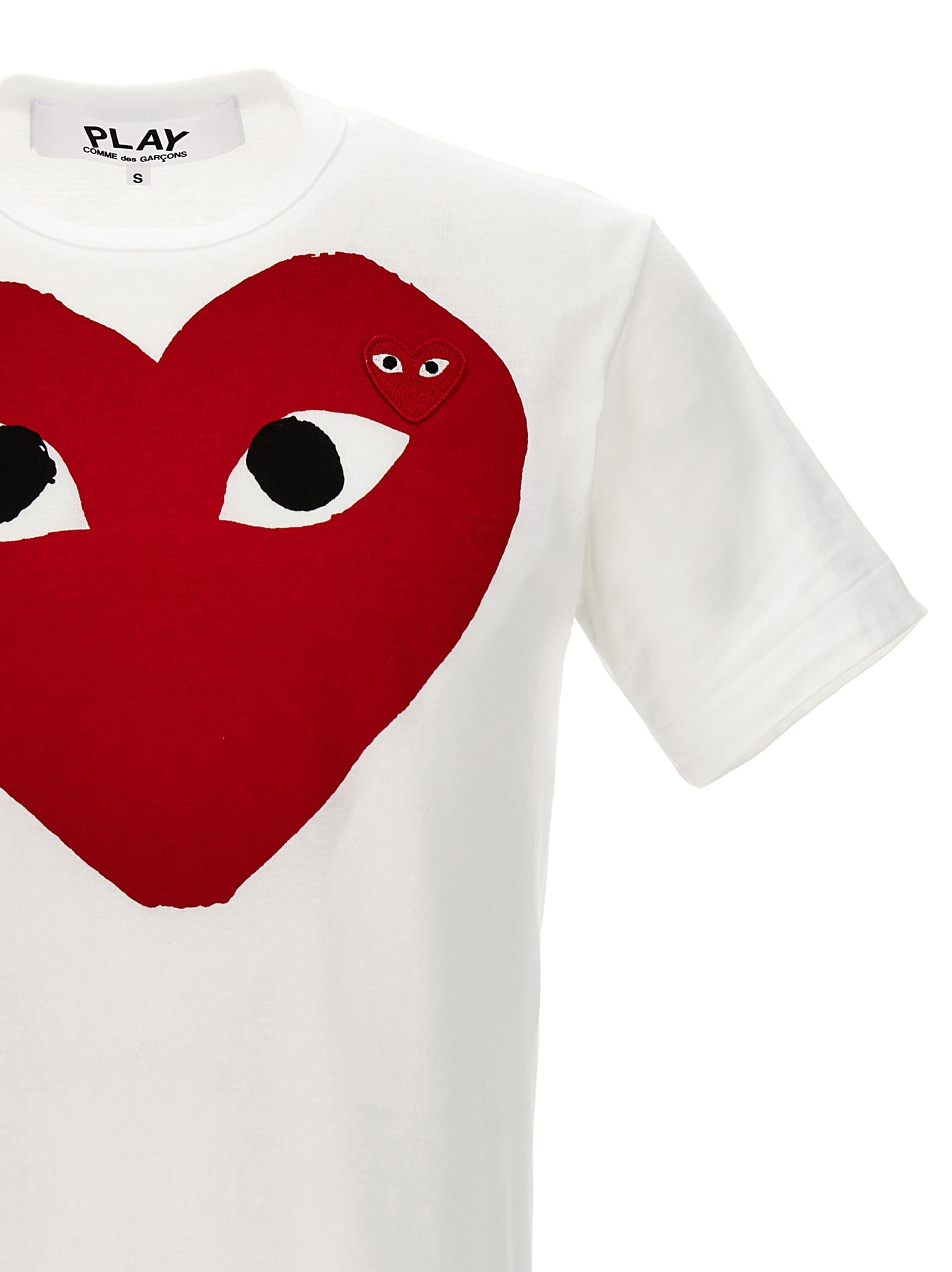 T-shirts Comme Des Garcons - Double logo Play T-shirt - P1T0261