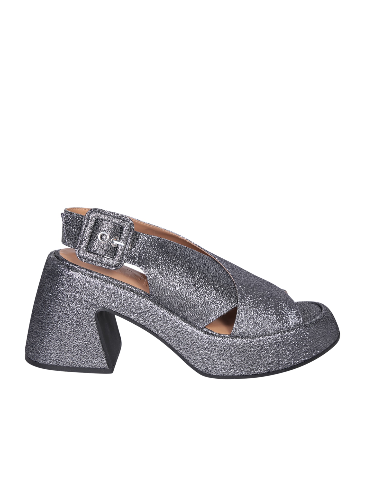 【送料&関税込】Ganni Silver Platform Sandals Ganni Silver Platform Sandals | italist