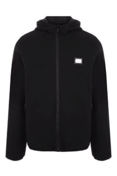Dolce & Gabbana Logo-plaque Zipped Hooded Jacket | italist