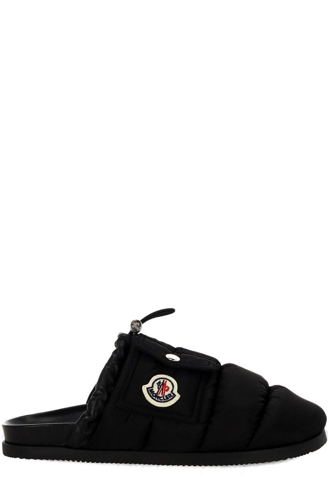 Moncler Logo Patch Padded Slippers | italist