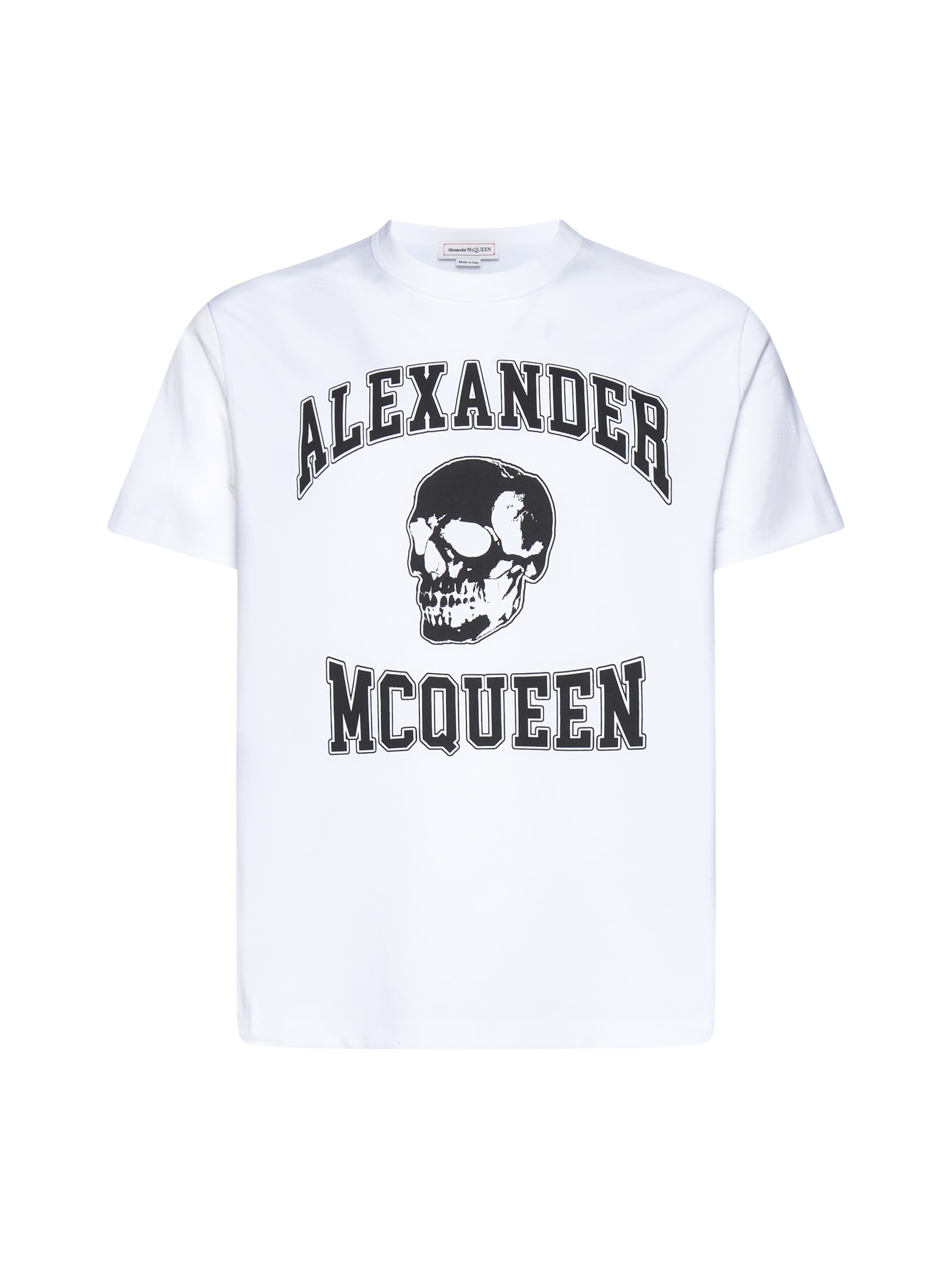 ★alexander mcqueen★ Varsity Short Sleeve T-Shirt White Bla MUSINSA | ALEXANDER McQUEEN Varsity Short Sleeve T-Shirt