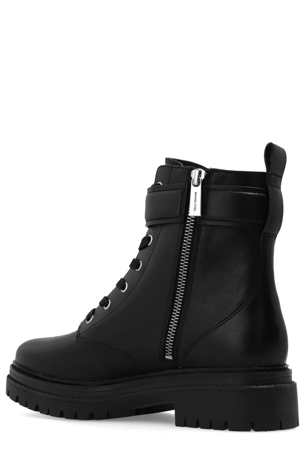 【送料&関税込】Michael Kors Parker Logo Plaque Ankle Boots Parker Leather Platform Boot | Michael Kors [US]