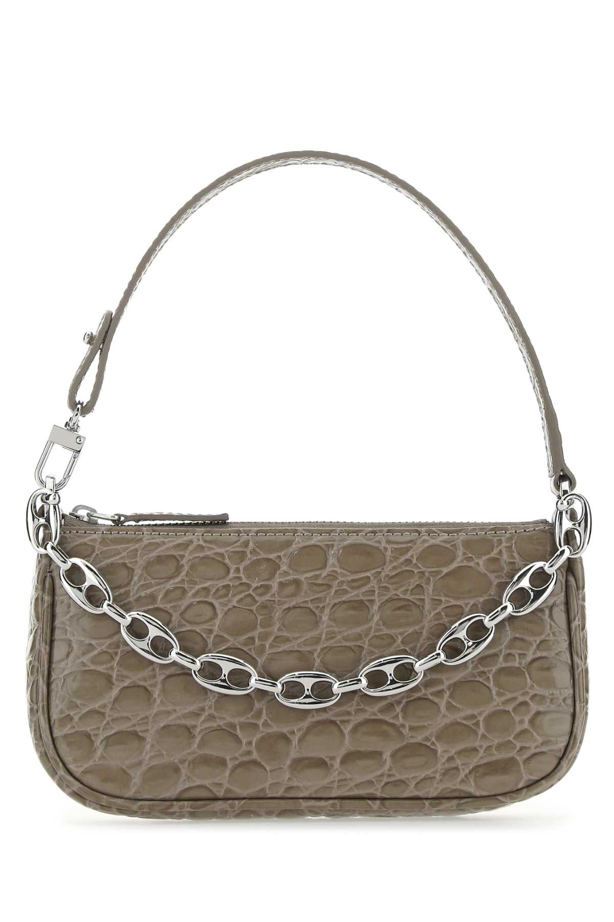 トートバッグ BY FAR Dove Grey Leather Mini Rachel Handbag BY FAR Dove Grey Leather Mini Rachel Handbag | italist