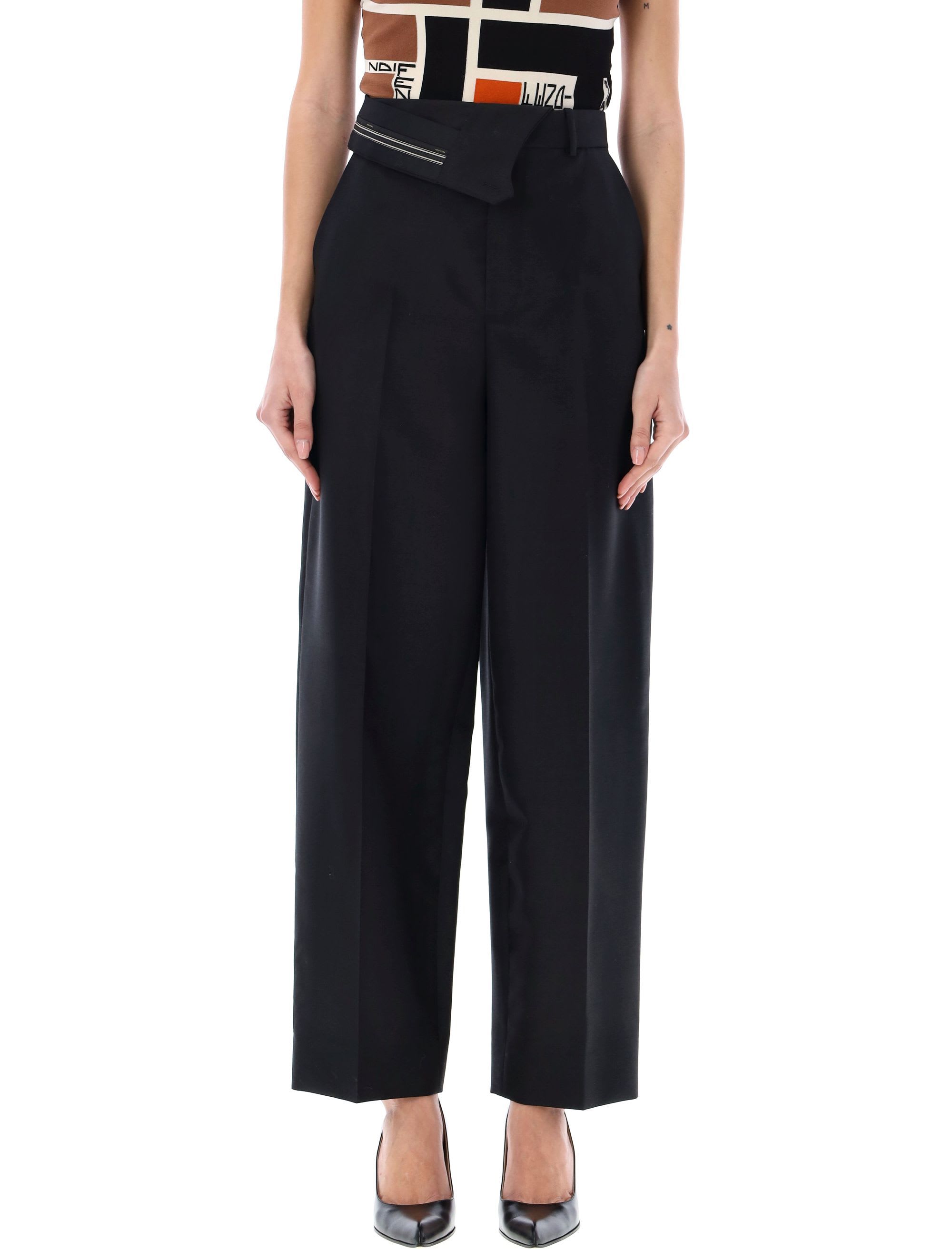 【関税込み】FENDI MOHAIR PANTS Fendi Mohair And Wool Trousers | italist