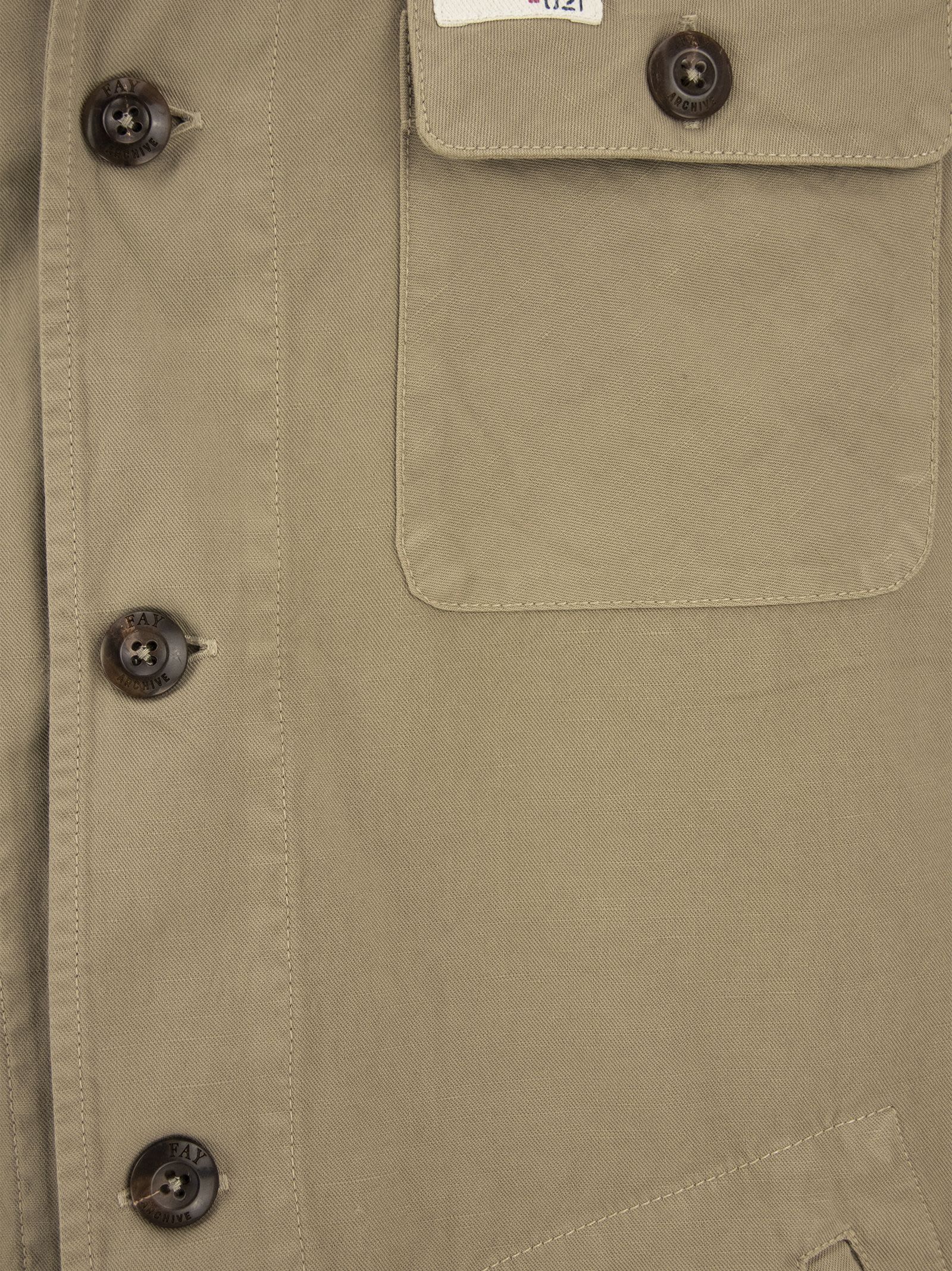 Tシャツ・カットソー Fay Cappuccino cotton blend shirt (MDM0446276TRR5 C807) Fay Cappuccino Cotton Blend Shirt | italist