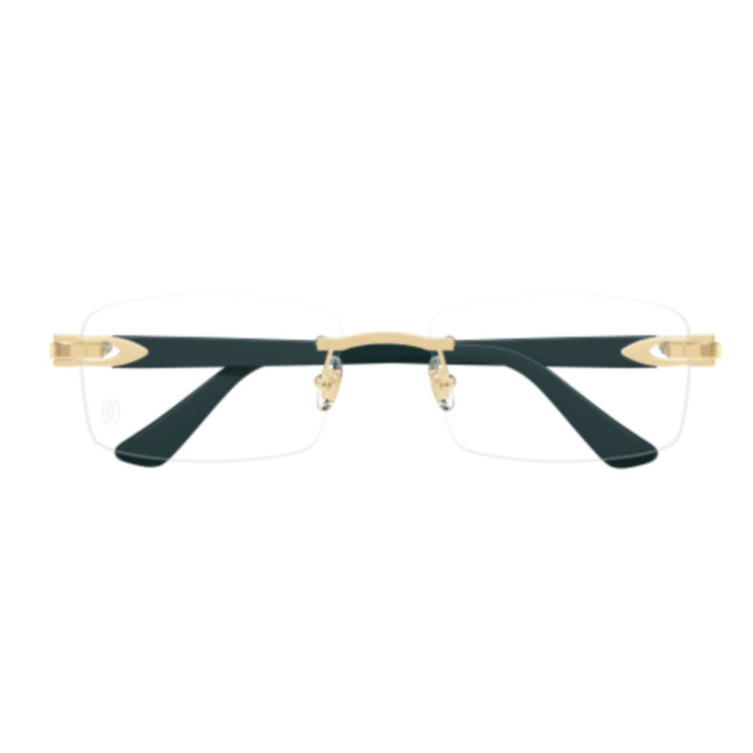 メガネ Cartier Cartier - CT0287O - 009 gold green transparen Cartier CT0287O 009 Glasses - US