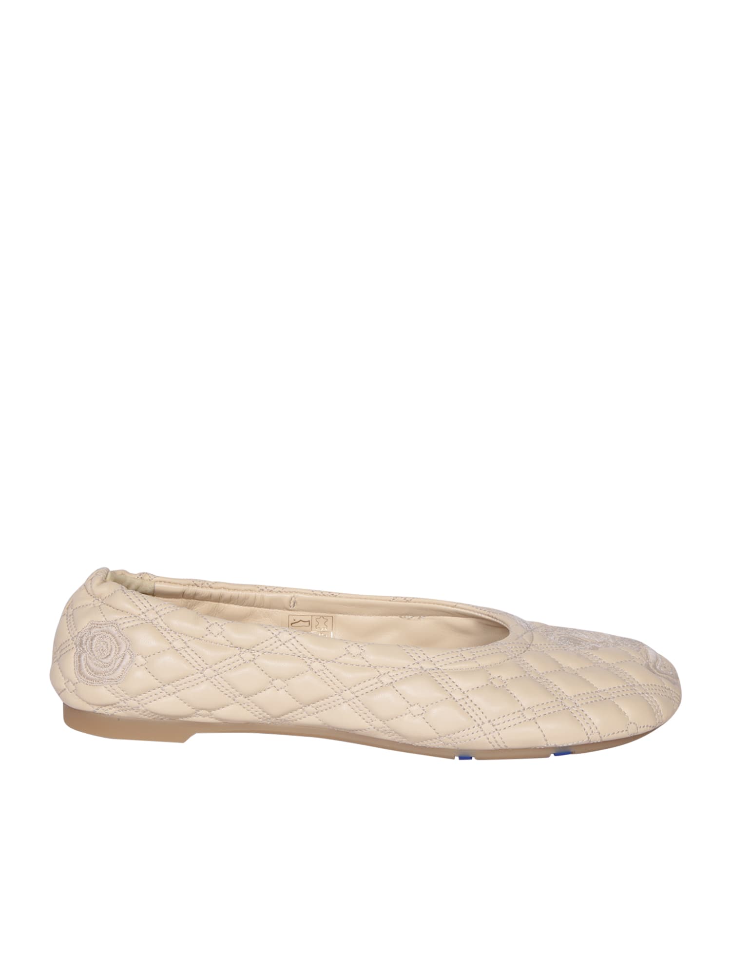 【関税&送料込】Burberry Sadler Ballerina With Light Beige L Burberry Sadler ballerina with light beige leather zip
