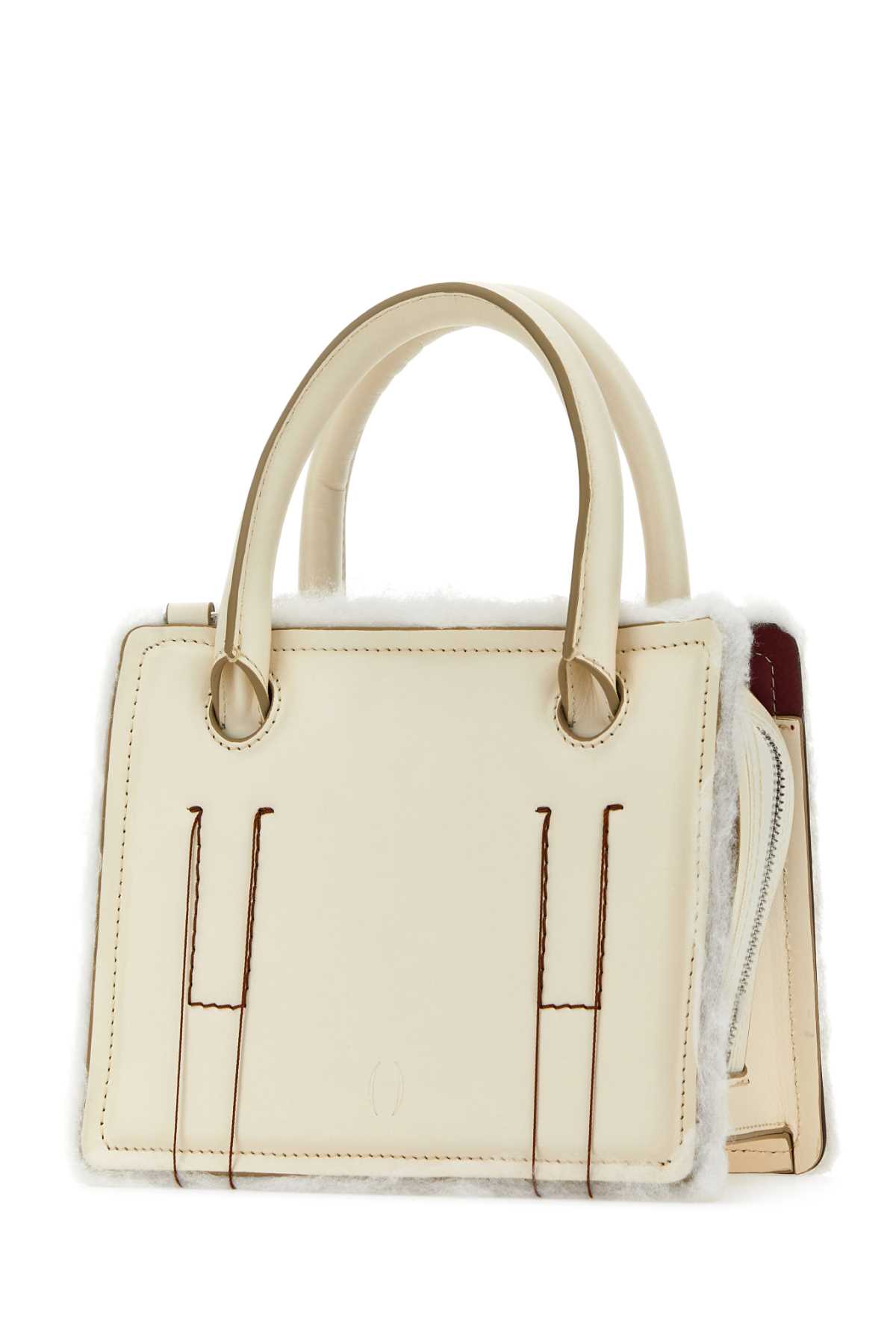 トートバッグ DENTRO Ivory leather mini Otto handbag (23WDNBO002 CREAM) Dentro Ivory Leather Mini Otto Handbag | italist
