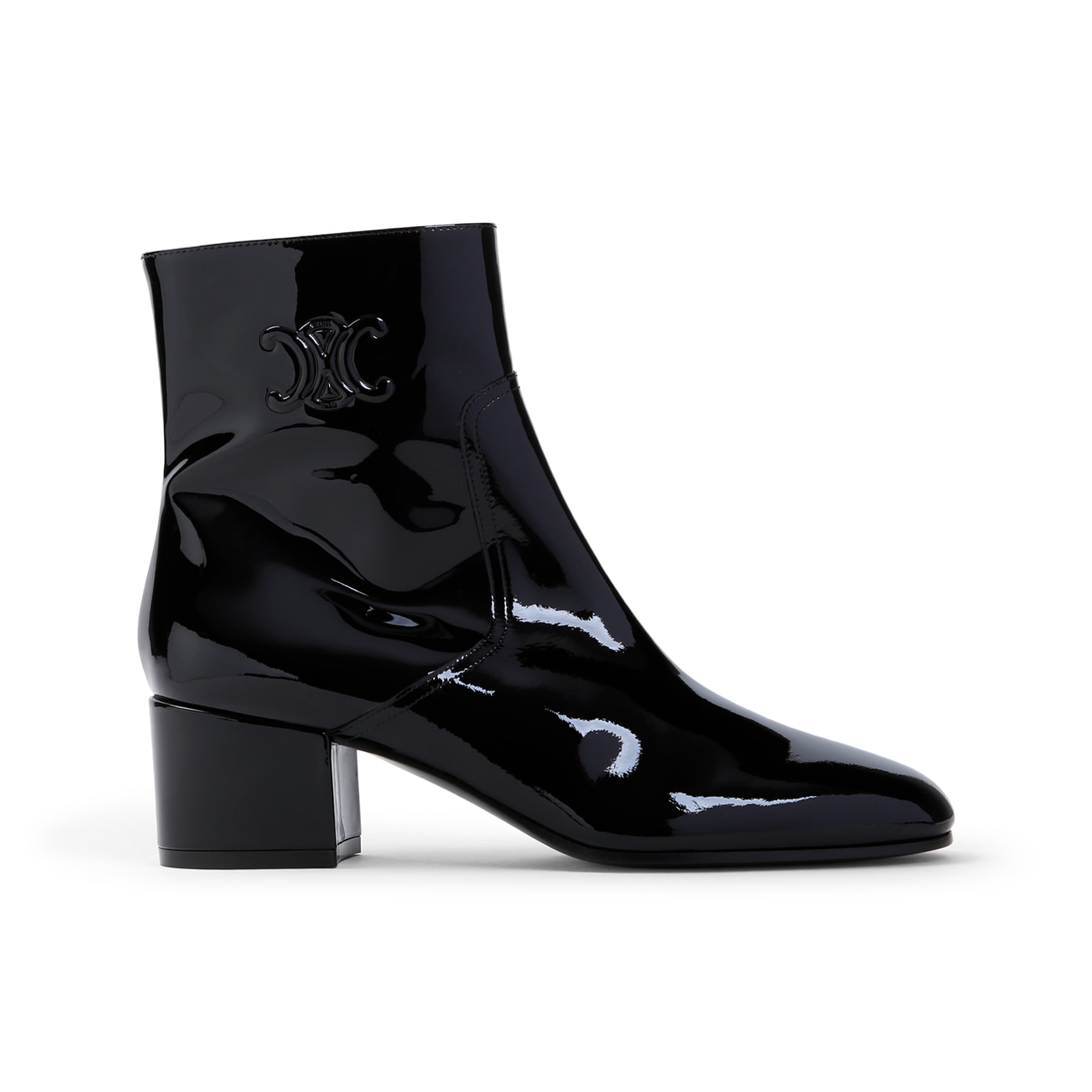 【関税送料無料】LES BOTTES CELINE TRIOMPHE ZIPPED BOOT LES BOTTES CELINE TRIOMPHE ZIPPED BOOT in PATENT CALFSKIN