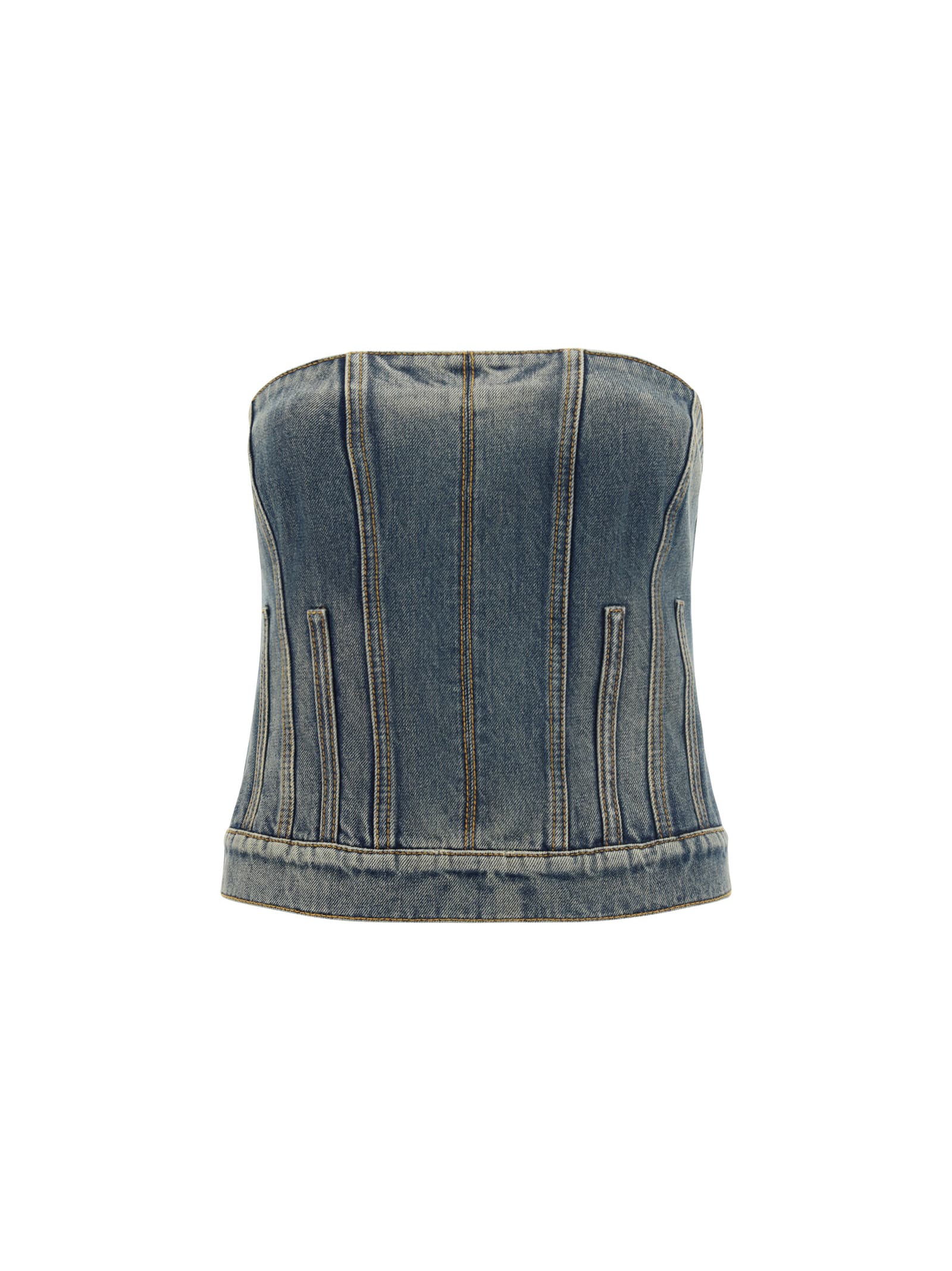 denim corset top