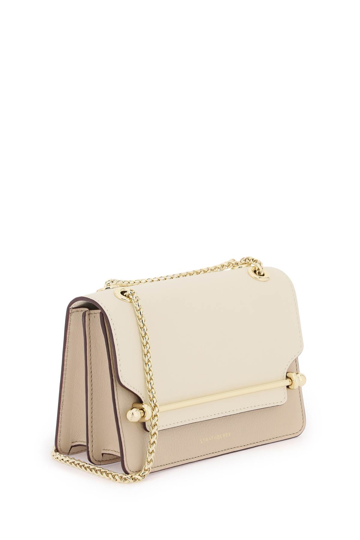 Strathberry East/West Mini Leather Cross Body Bag, Vanilla at John